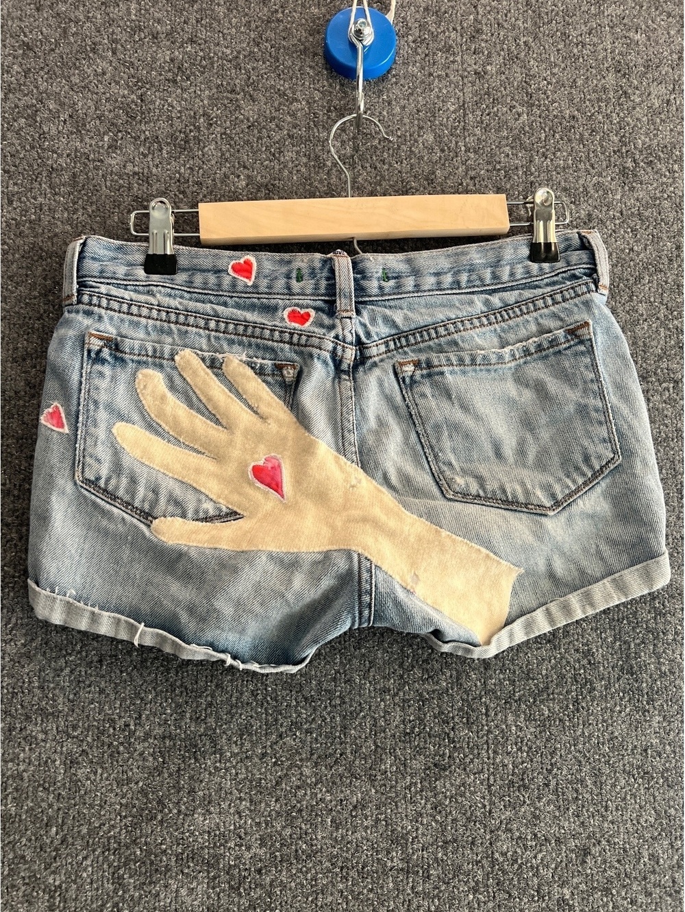 J Brand Embroidered Upcycled by Born Again Bluez Denim Shorts Size 26
